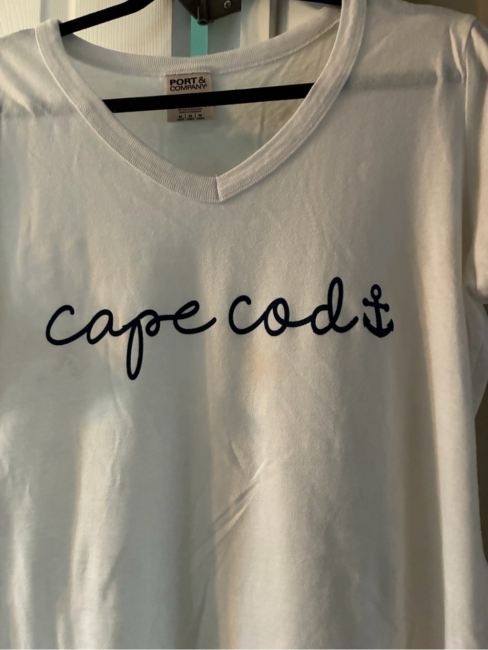 White "Cape Cod" V-Neck Tee - Picture 3 of 4